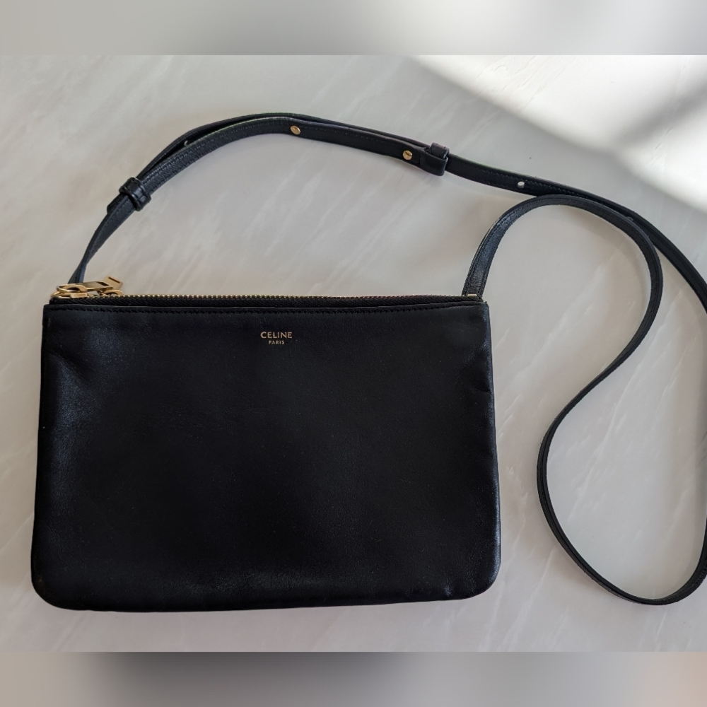 Celine Trio Small Black Crossbody Bag